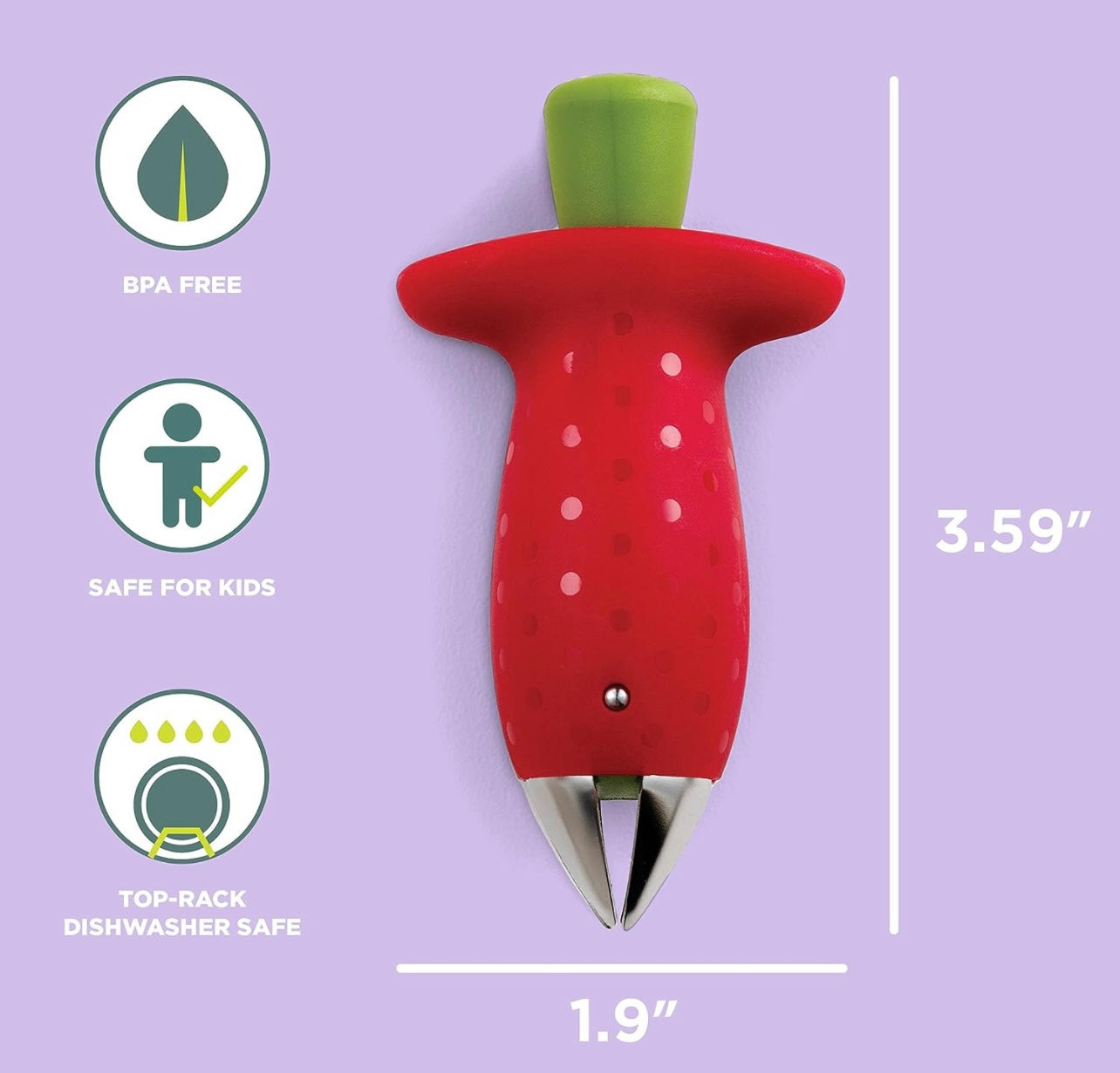 1Pc Strawberry Huller: This convenient little kitchen tool makes prepping strawberries very easy by removing the hull and saving you time and waste.