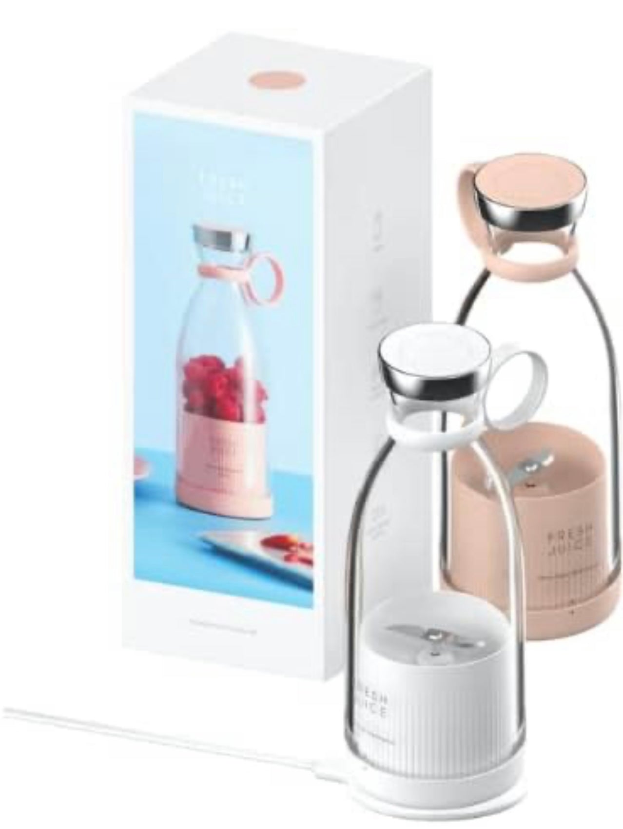 Portable 12 oz Electric Blender Bottle: This innovative personal sized blender bottle is a convenient way to rejuvenate with a quick smoothie from any location!