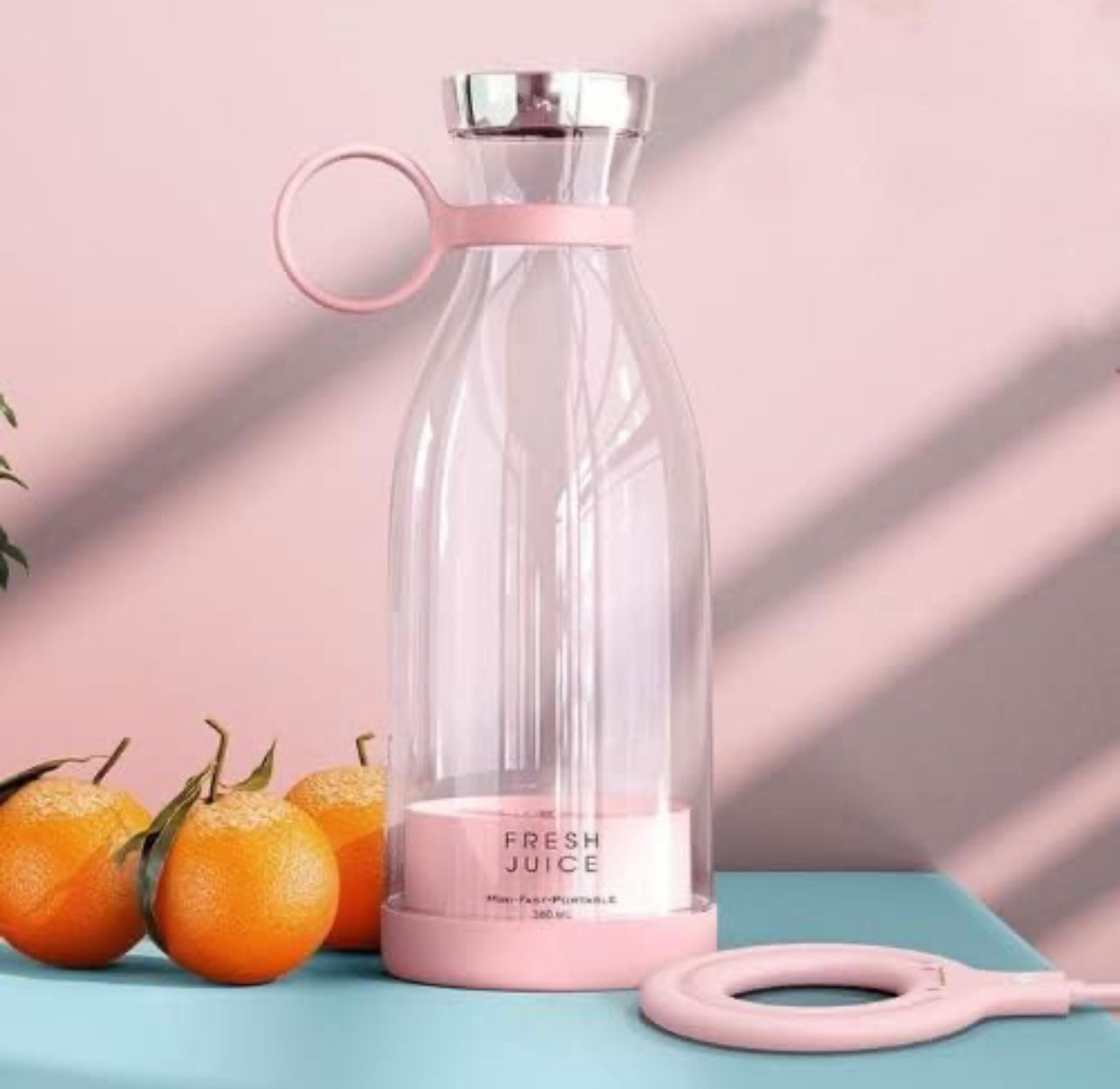 Portable 12 oz Electric Blender Bottle: This innovative personal sized blender bottle is a convenient way to rejuvenate with a quick smoothie from any location!