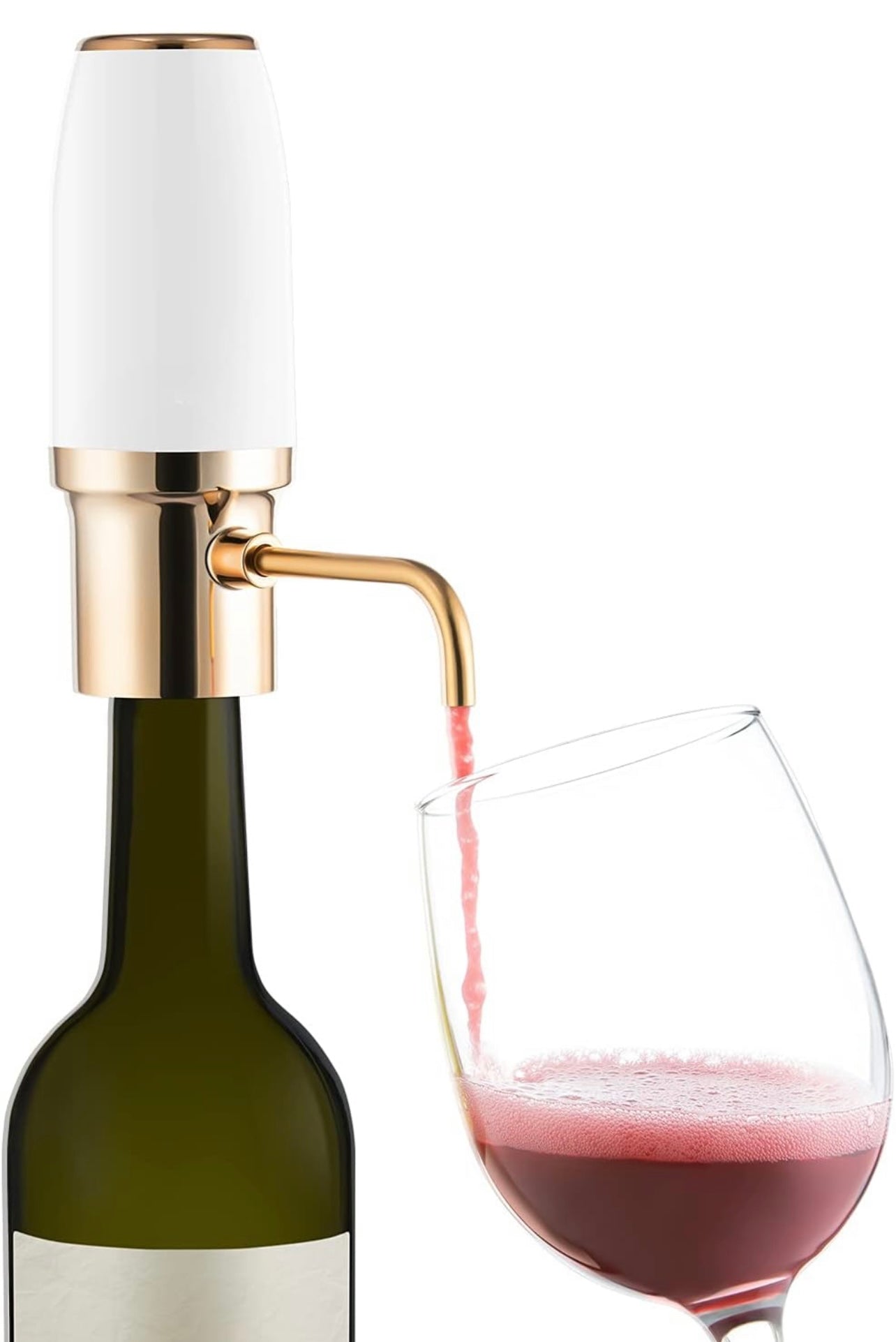 Automatic Electric Wine Aerator And Dispenser With A One Touch Quick Sobering Decanter: Increases the oxidation of the tannins in red wine, reducing astringency and drawing out the natural flavors, without having to wait for the wine to breathe.