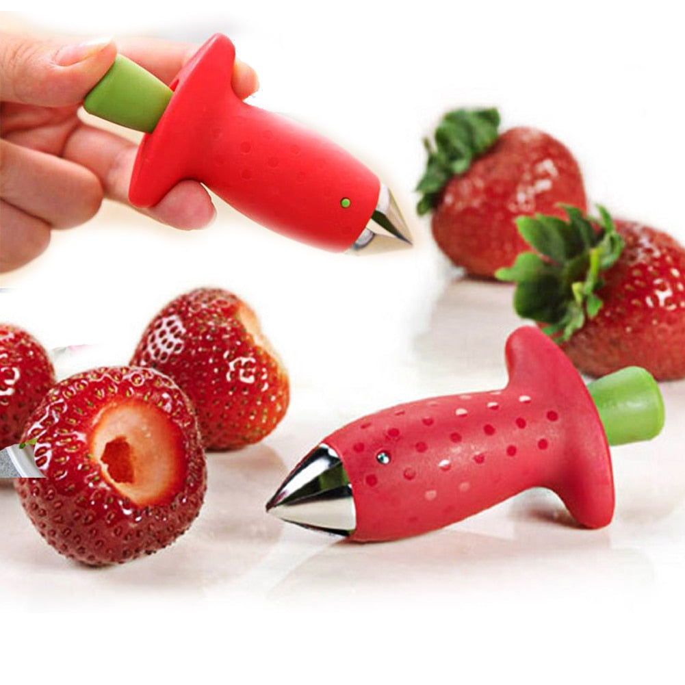 1Pc Strawberry Huller: This convenient little kitchen tool makes prepping strawberries very easy by removing the hull and saving you time and waste.