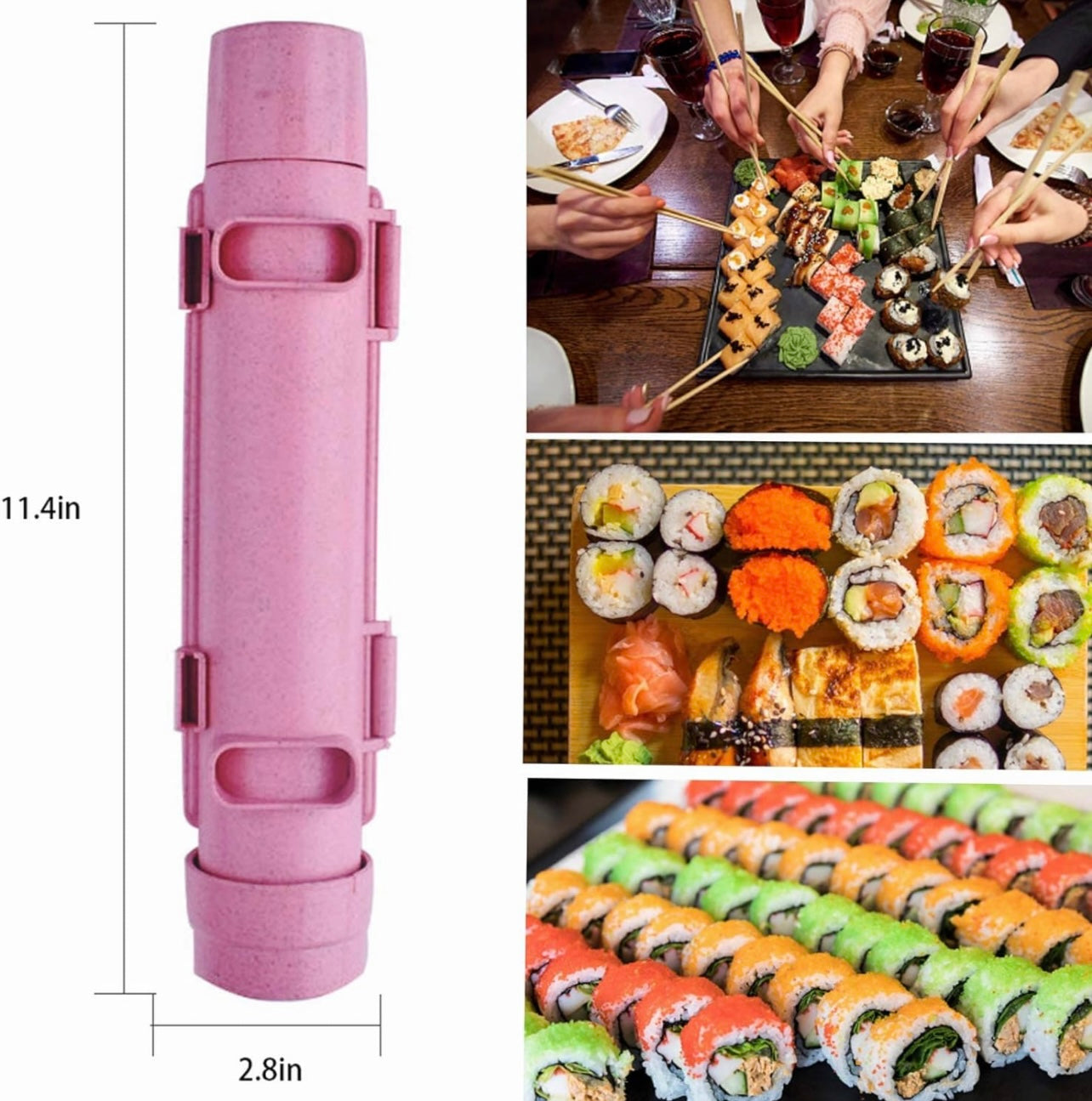 Quick DIY Sushi Roll Mold: It’s compact design is user-friendly, and even suitable for children to utilize to craft sushi as well.