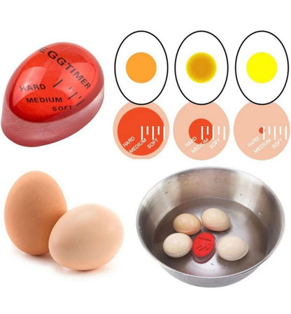 1pc Eco-Friendly Color Changing Resin Boiled Egg Timer: This magic egg timer guarantees that your eggs will be cooked precisely to your desired level of doneness (soft, medium, or hard boiled). The perfect gadget for perfectly boiled eggs.