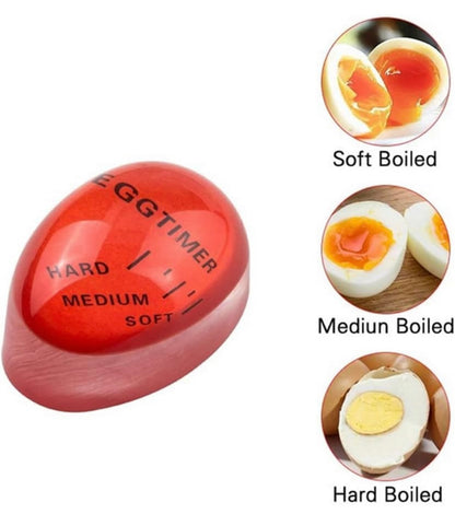 1pc Eco-Friendly Color Changing Resin Boiled Egg Timer: This magic egg timer guarantees that your eggs will be cooked precisely to your desired level of doneness (soft, medium, or hard boiled). The perfect gadget for perfectly boiled eggs.
