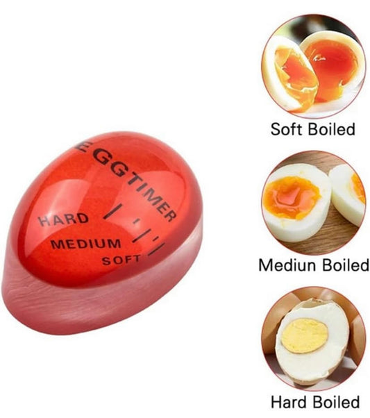 1pc Eco-Friendly Color Changing Resin Boiled Egg Timer: This magic egg timer guarantees that your eggs will be cooked precisely to your desired level of doneness (soft, medium, or hard boiled). The perfect gadget for perfectly boiled eggs.