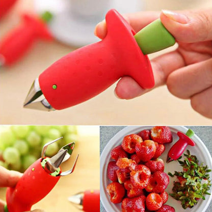 1Pc Strawberry Huller: This convenient little kitchen tool makes prepping strawberries very easy by removing the hull and saving you time and waste.
