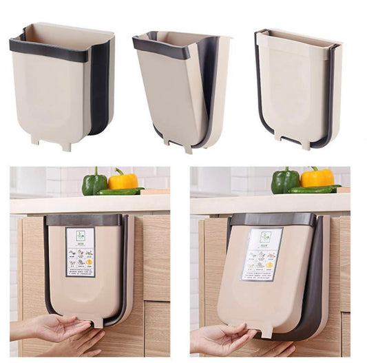 Hanging Collapsable Trash Bin For Kitchen And Car: It’s collapsible design not only saves space, but also makes it incredibly user-friendly! This handy bin is great for collecting kitchen waste and compost scraps, further enhancing its utility!
