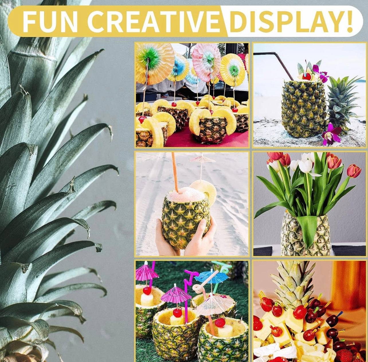 Stainless Steel Pineapple Slicer : A faster, convenient way to enjoy your pineapple effortlessly, and with professional quality precision!
