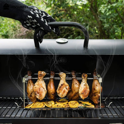 Non-Stick Poultry Holder Grill Stand Roasting Rack For BBQ: This amazing barbecue accessory is a great gift for your favorite grill master and is suitable for indoor and outdoor use!